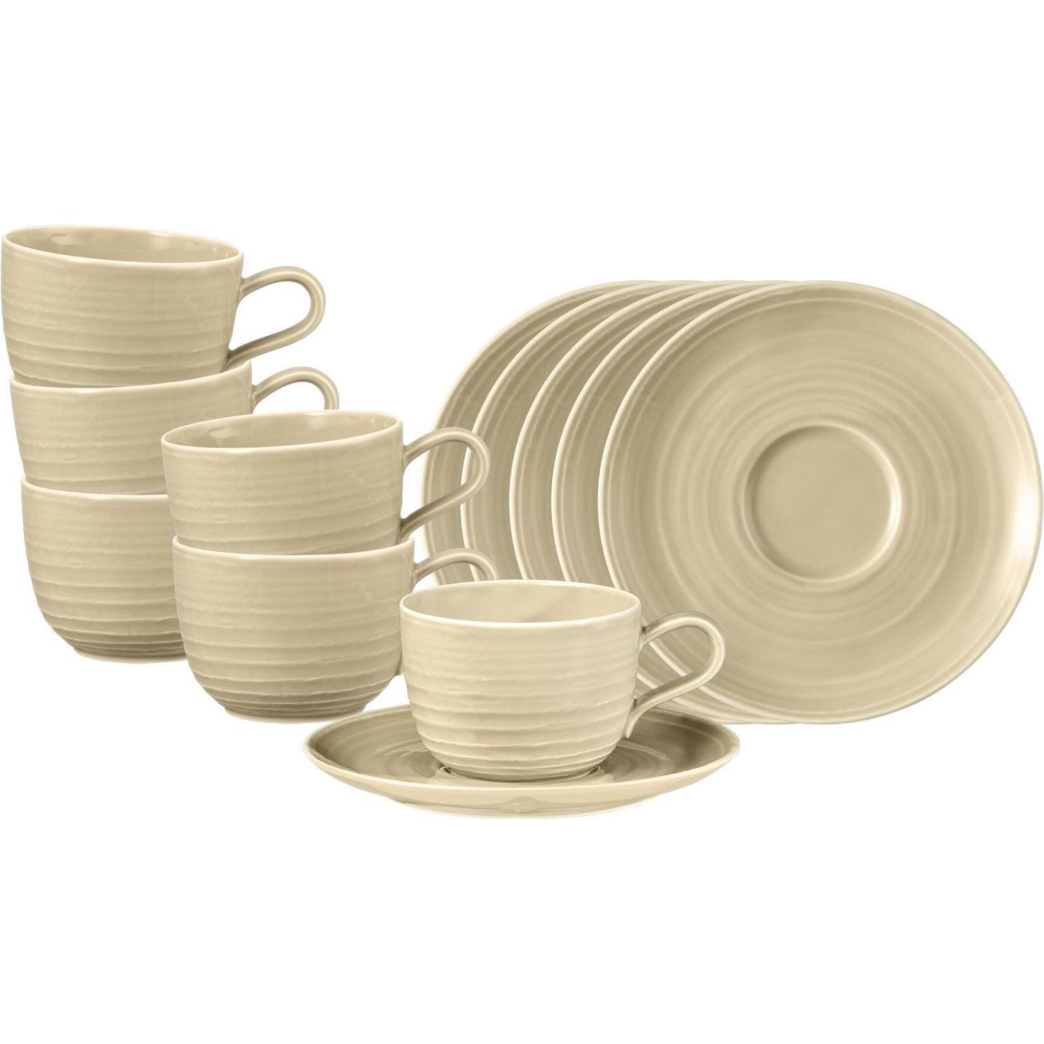 Seltmann, Tasse, Terra Kaffeetassen mit Untertassen (260 ml, 12 x)