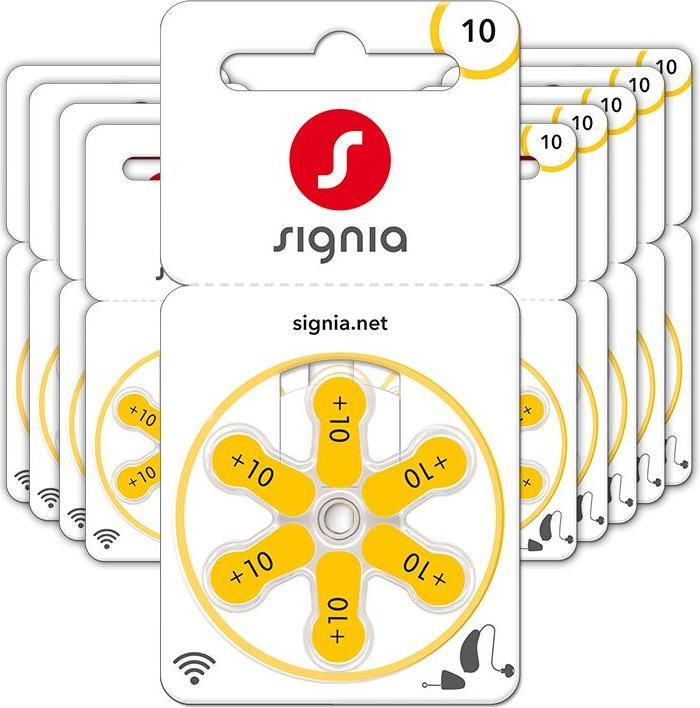 Immagine prodotto Signia Hörgerätebatterien – Zink-Luft MF 60 Stück (60 pz., A10, PR70, 100 mAh)