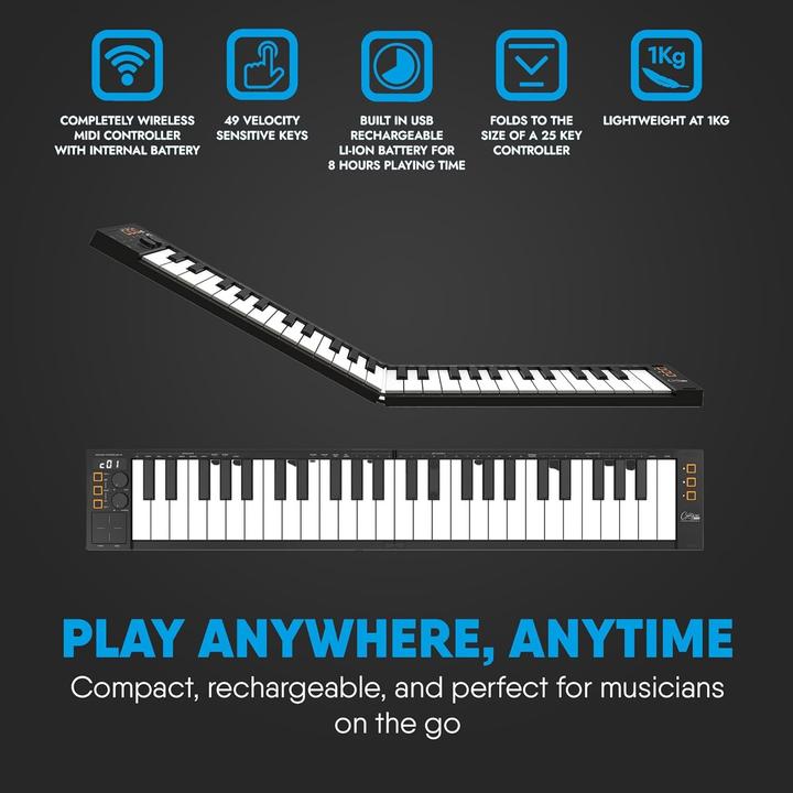 Produktbild Blackstar CARRY ON Folding Controller 49 TOUCH, Black (Keyboard)