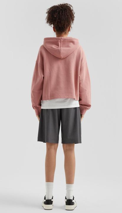 Produktbild s.Oliver Sweatshirt Sweatshirt mit Strukturmuster und Kapuze (M)