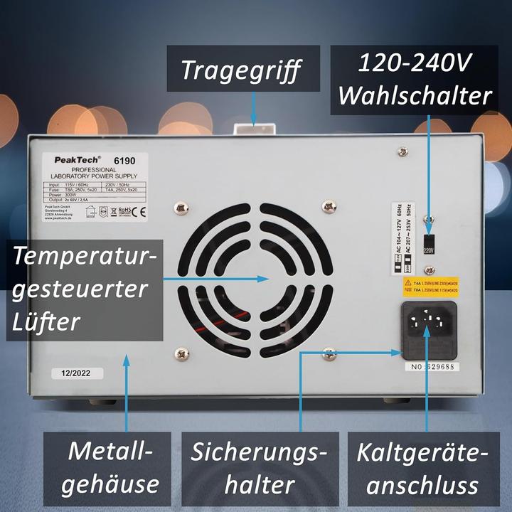 Produktbild Peaktech Alimentatore da Laboratorio