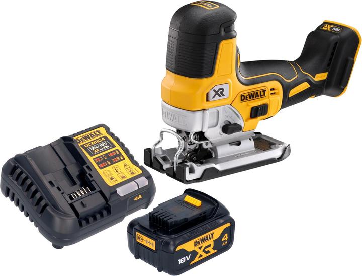 Produktbild DeWalt DCS 335 M1 Akku Stichsäge 18 V 135 mm Brushless + 1x Akku 4,0 Ah + Ladegerät