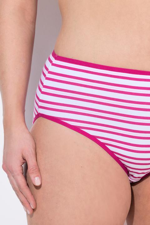 Immagine prodotto Ulla Popken Slip midi con righe/tinta unita in confezione da cinque (54)