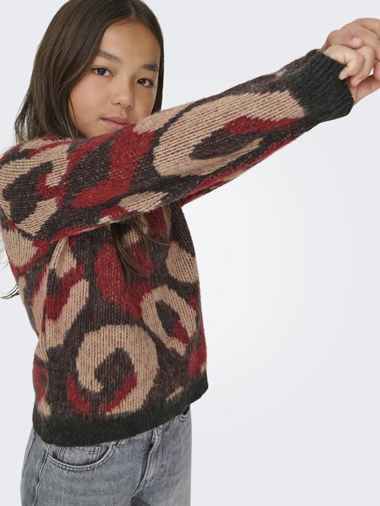 Produktbild Only Normal geschnitten Rundhals Gerippte Ärmelbündchen Pullover Strickpullover (158, 164)