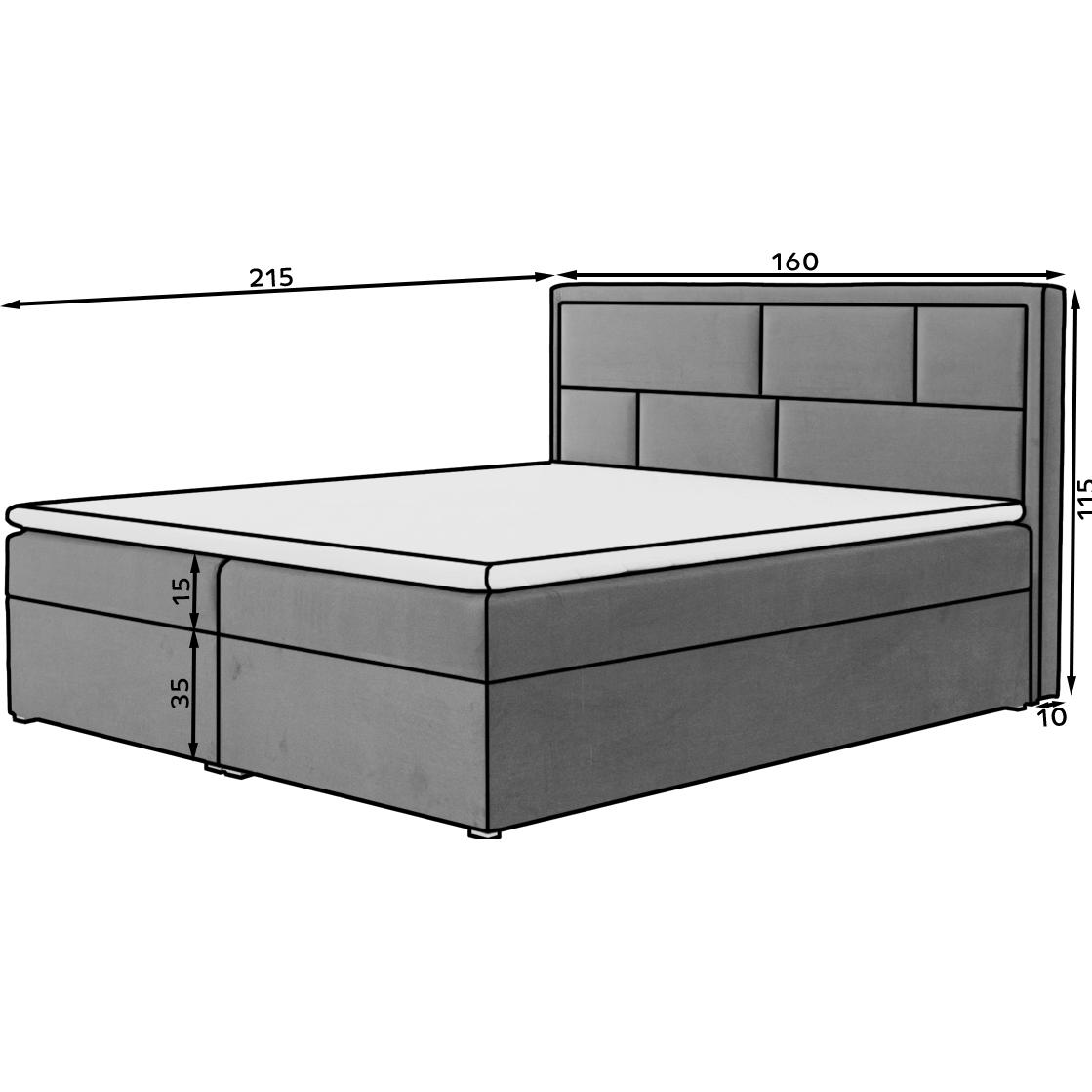 Thumbnail - ELTAP, Boxspringbett, Meron mit Stauraum (160 x 200 cm)