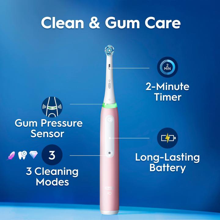 Productafbeelding Oral-B iO3 Electric toothbrush, pink with travel case