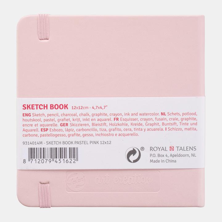 Produktbild Talens Malbuch 12 x 12 cm Pastellrosa (12 x 12 cm, Blanko)