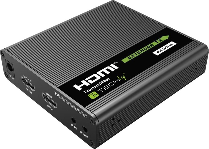 Immagine prodotto Techly Set di estensori HDMI nero Distanza di trasmissione su Cat6 / 6A / 7 fino a 70m Trasmissione (HDMI, 9.87 cm)