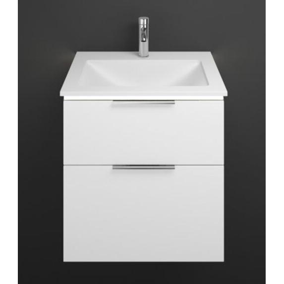 burgbad, Badmöbelset, Eqio Mineralguss-Waschtisch inklusive Waschtischunterschrank und LED-Waschtischunterschrankb