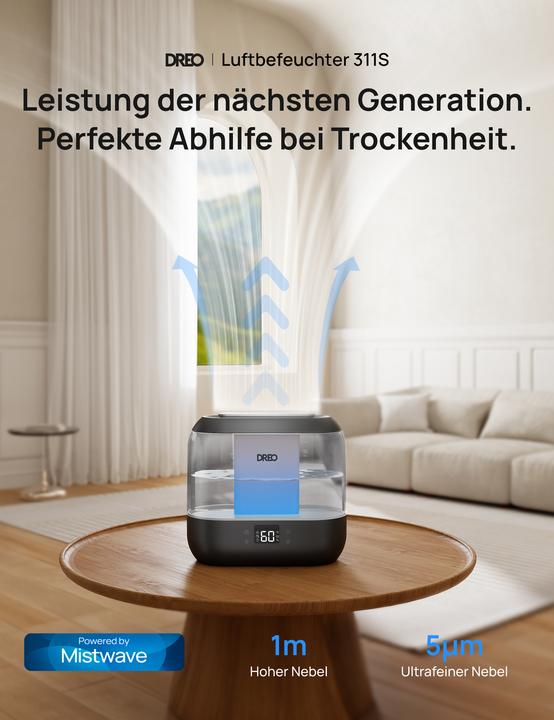 Actual product image Dreo HM420S 4L Air Humidifier (30 m²)