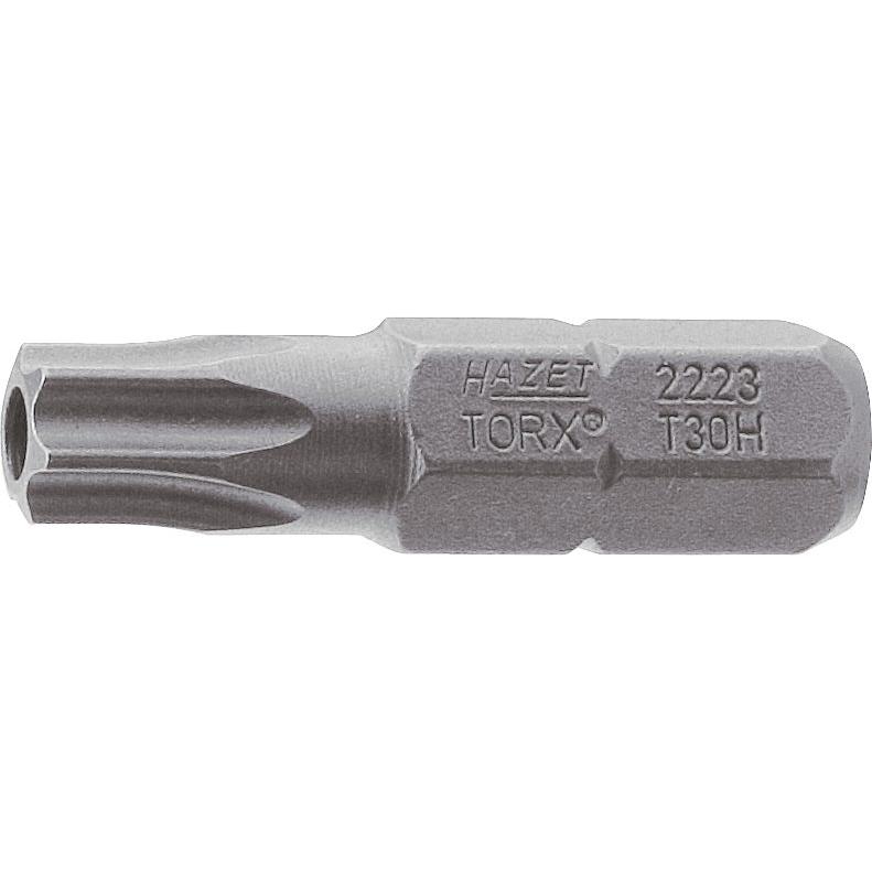 HAZET, Bits, Bit 2223-T7H ∙ Sechskant6,3 (1/4 Zoll) ∙ Tamper Resistant TORX Profil ∙ T7H (T7H)