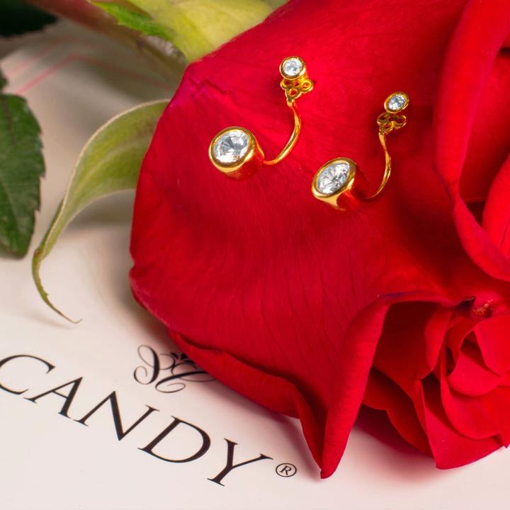 Immagine prodotto Candy Orecchini a perno Lina, argento 925, placcati oro (Placcato oro 18k, Argento 925)