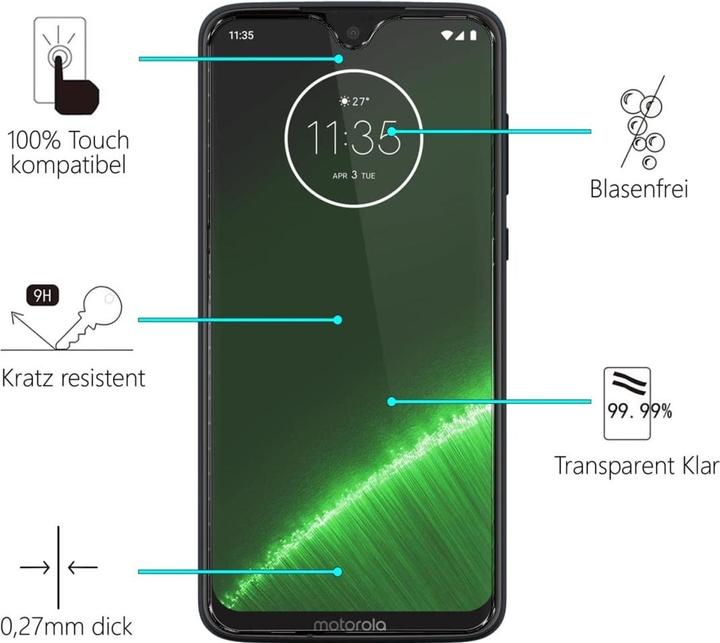 Image du produit Screenguard Motorola Moto G7 Plus Film de protection en verre blindé Case Friendly Design (1 pcs, Motorola Moto G7 Plus)