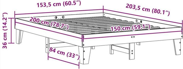 Image du produit vidaXL Bettgestell (150 x 200 cm)