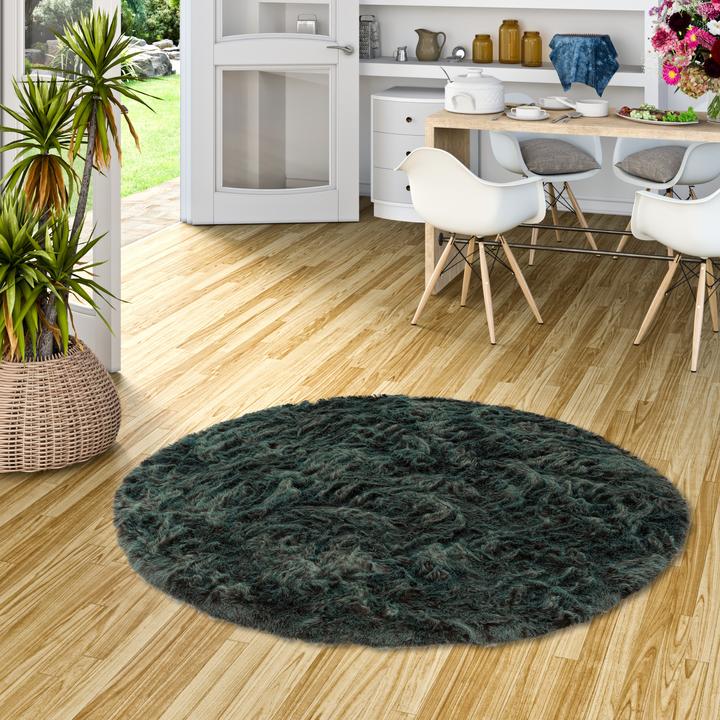 Produktbild Pergamon Luxus Super Soft Fellteppich Aspen Rund Meliert (Ø 160 cm)