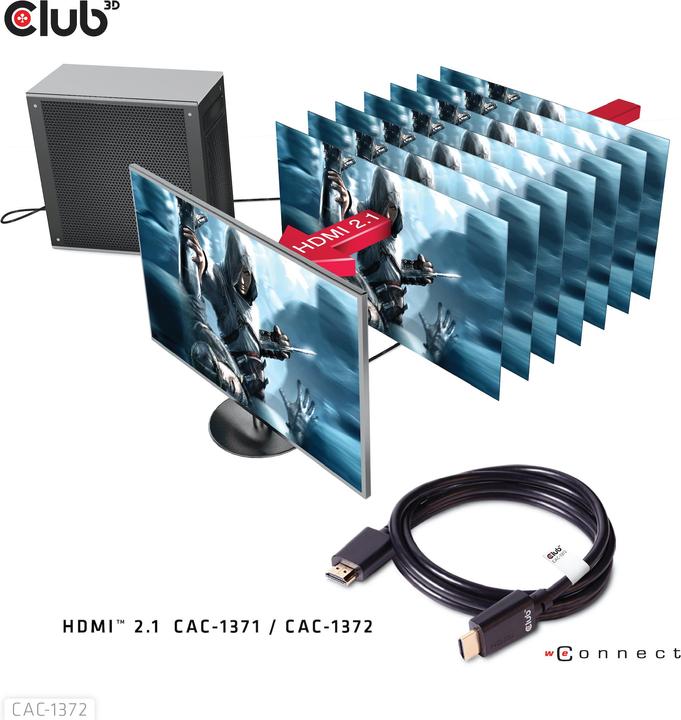 Actual product image Club 3D HDMI (Typ A) — HDMI (Typ A) (2 m, HDMI)