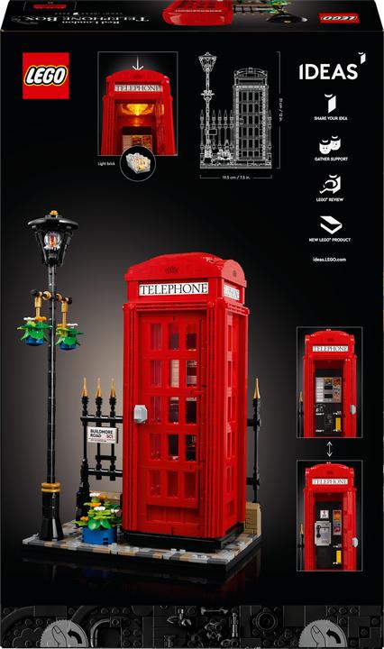 Image du produit LEGO Cabine téléphonique rouge de Londres (21347, LEGO Ideas, LEGO difficiles à trouver)