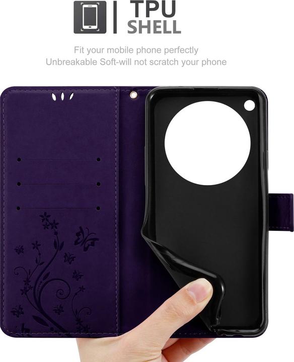 Produktbild Cadorabo Hülle für Oppo Find X8 Pro mit Blumen Muster (Oppo Find X8 Pro)