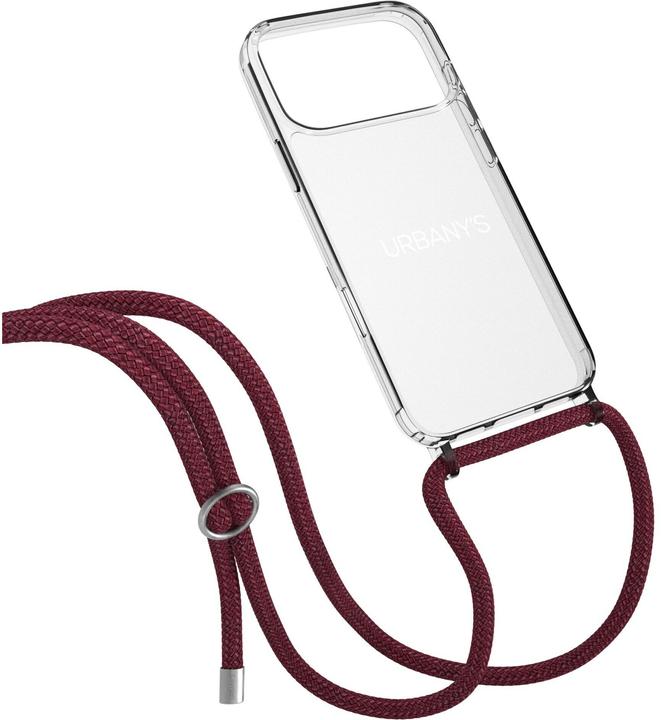 Urbany's Necklace Case RED WINE iPhone 17 Pro Max Silber Ring