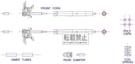 Produktbild Tamiya Honda RC213V 2014 Front Fork Set