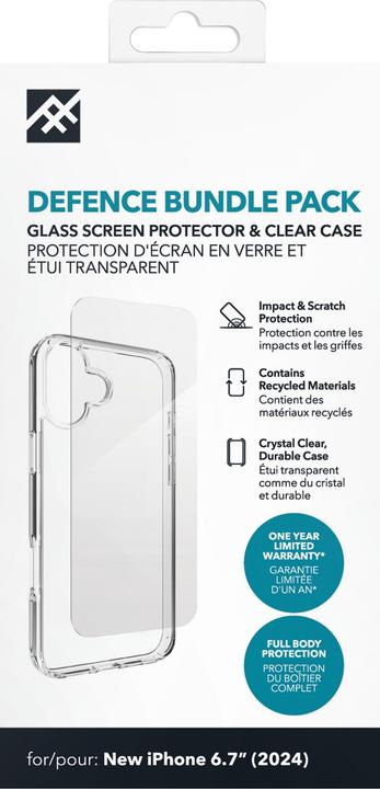 Actual product image Zagg If Defence Bndl Glass/Clear Case Apple Ip16 Plus Intl (1 pcs., Apple iPhone 16 Plus)