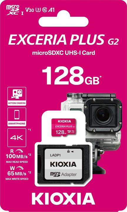 Actual product image Kioxia Exceria Plus G2 (128 GB, microSDXC, UHS-I)
