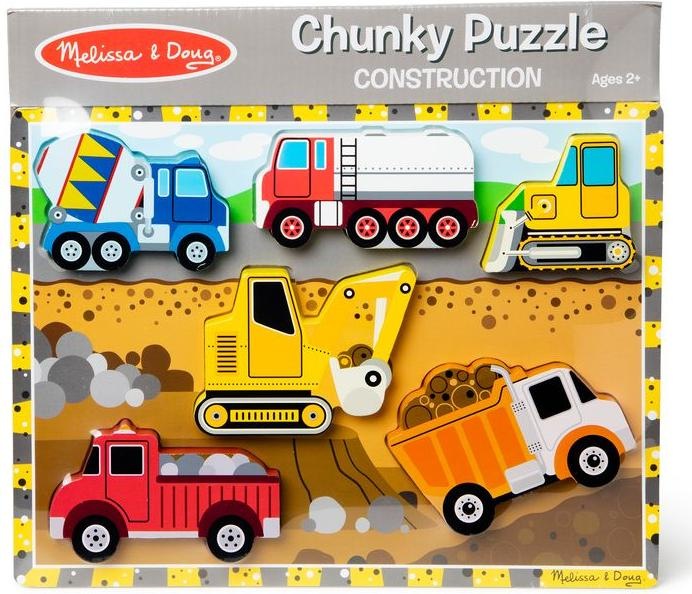 Actual product image Melissa & Doug Encastrement Vehicles Travaux (6 pieces)