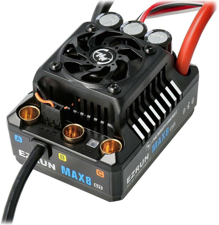 Actual product image Hobbywing Ezrun MAX8 G2S regulator 160 Amp, 3-6s LiPo, BEC 6A