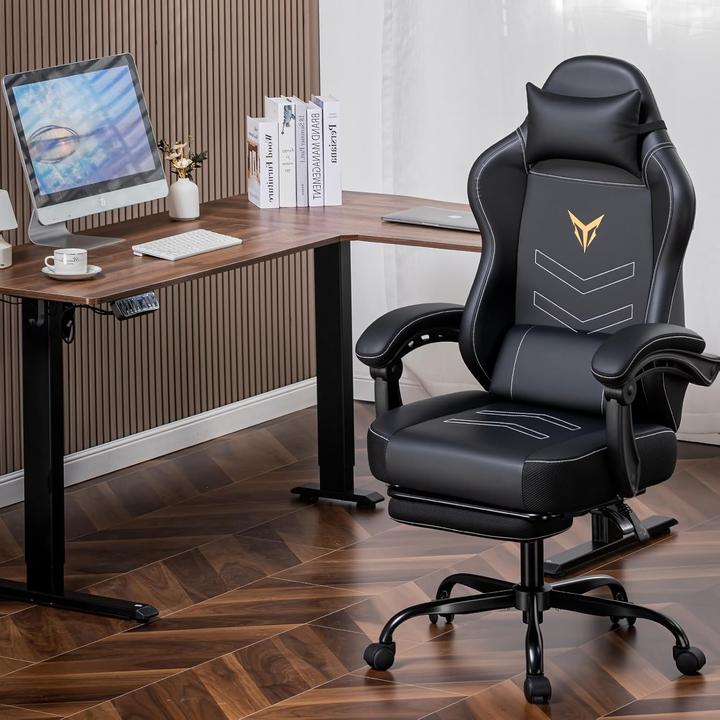 Actual product image Gtplayer Ergonomic Gaming Chair with Footrest and Adjustable Headrest