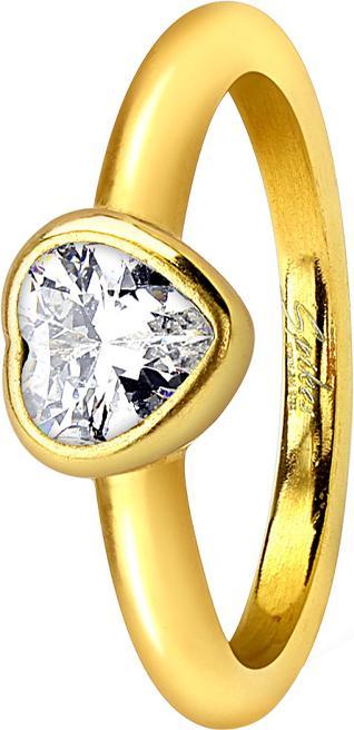 Immagine prodotto Star Piercing Anello placcato oro con cristallo a cuore (senza ottone, Acciaio chirurgico 316L)