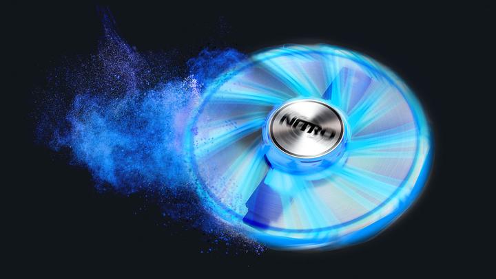 Actual product image Sapphire Nitro Gear LED Fan Blue