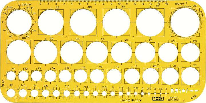 M+r Circle template (16 cm, Plastic)