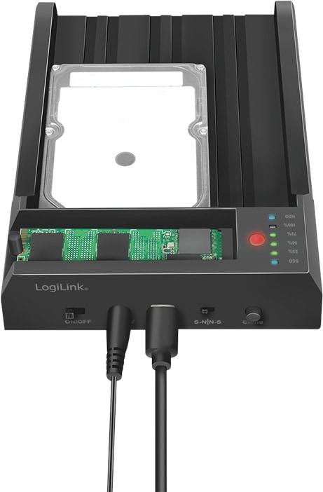Image du produit LogiLink Quickport USB 3.2 Gen 2, 2 ports, pour SATA HDD/SSD et M.2 NVMe SSD (USB-C, 2 Ports)