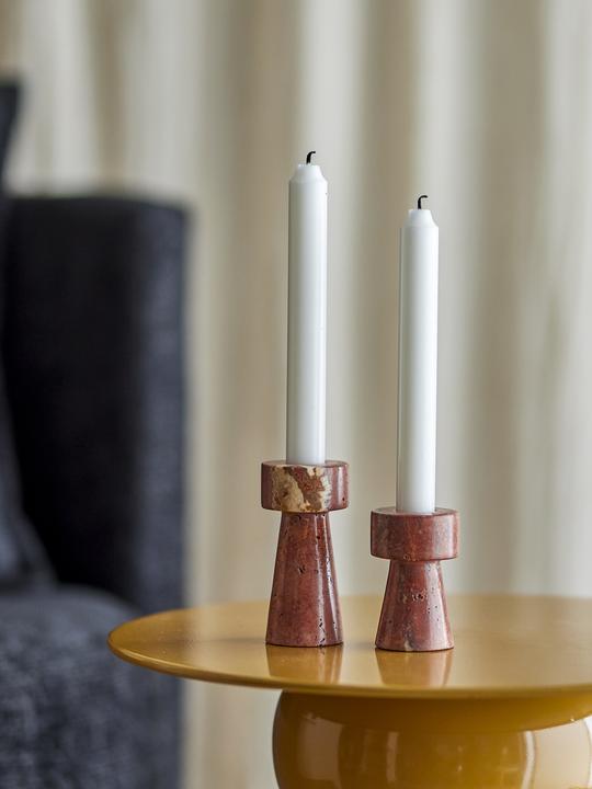 Actual product image Bloomingville - Anneli Candle Holder - Rose - Travertine