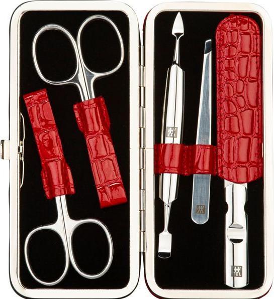 Produktbild Zwilling Classic Inox Rahmenetui, 5-tlg | Rindleder | Rot