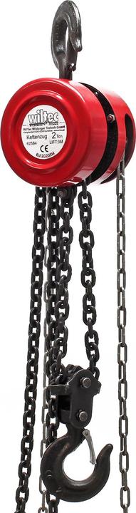 Immagine prodotto Wiltec Palan à chaîne 2t Longueur de chaîne 3m Levage simple de charges Sylviculture Industrie Atelier