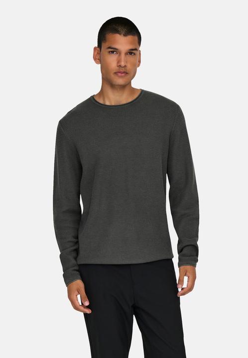 Actual product image Only & Sons Normal geschnitten Rundhalsausschnitt Pullover Strickpullover (L)