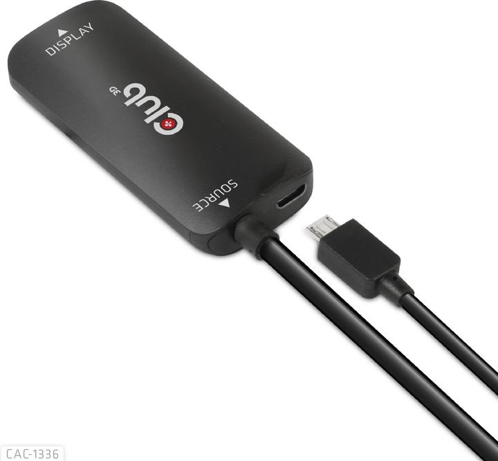 Produktbild Club 3D HDMI + MicroUSB zu (HDMI, 7.20 cm)