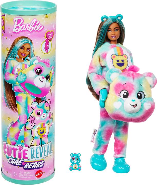 Produktbild Barbie Puppe mit Accessoires, Glücksbärchis-Serie 2, Good-Vibes-Bärchi