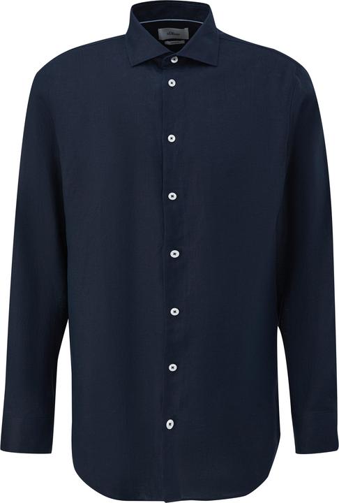Produktbild S.Oliver Hemd Glänzendes Tailored Fit Hemd aus Leinen (38)