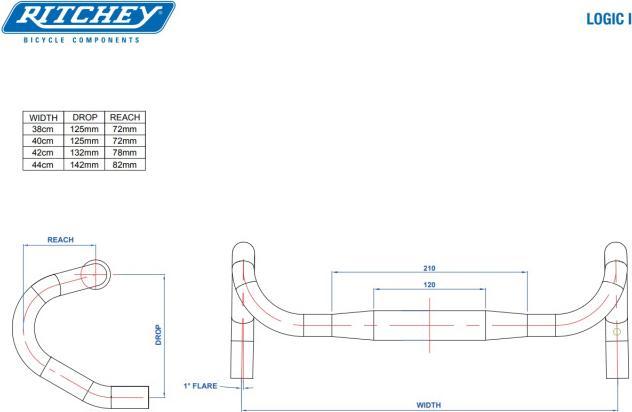 Actual product image Ritchey WCS Logic II Road Handlebar Ø31,8mm (31.80 mm)