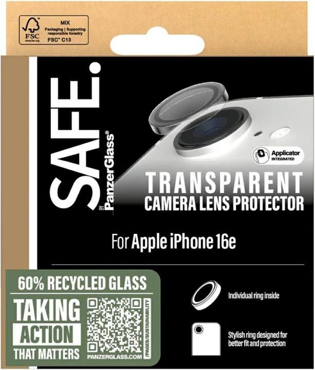 Produktbild PanzerGlass SAFE. Camera Lens Protector transparent iPhone SE (2025) (1 Stk., Apple iPhone SE)