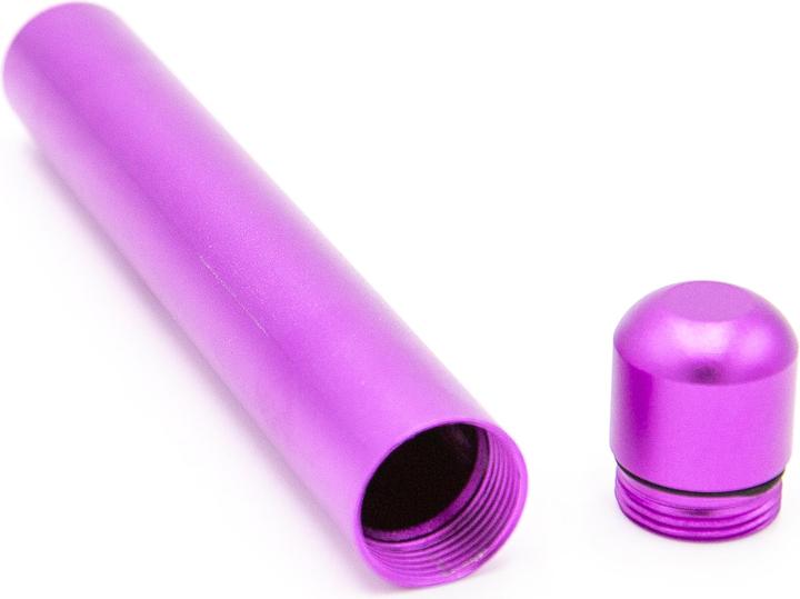 Actual product image BestV Smell Proof Metal Tube Purple 12 x 1.8 cm