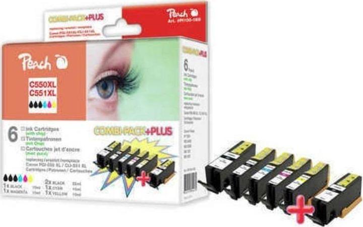 Produktbild Peach CLI-551XL, PGI-550XL Multipack (M, C, Y, PBK, BK)
