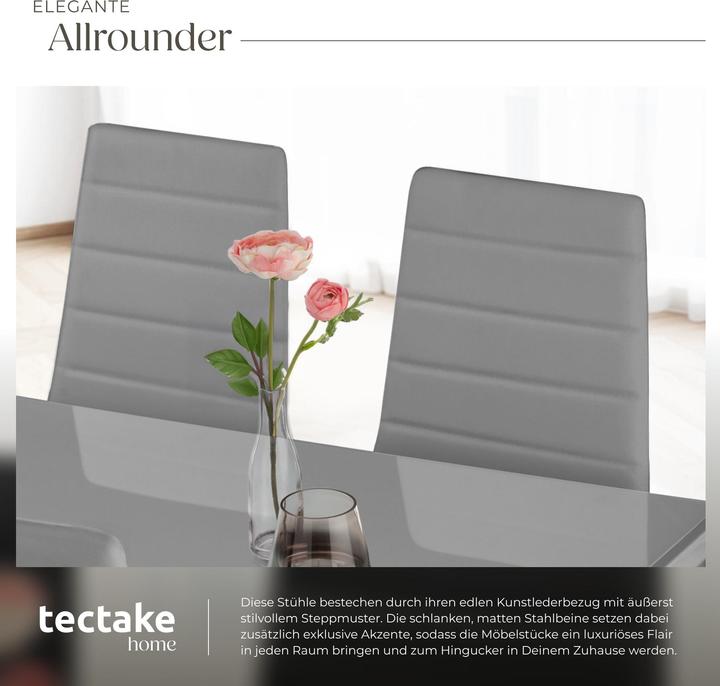 Produktbild tectake 8x Esszimmerstuhl