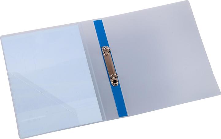 Actual product image Eichner Presentation ring binder 2-ring blue-transparent 2.5 cm DIN A4 (A4, 25 mm, 1 pcs.)