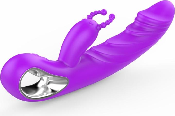 Actual product image Erolab Cheeky Bunny G-Spot and Clitoral Massager Purple (ZYCP01p)