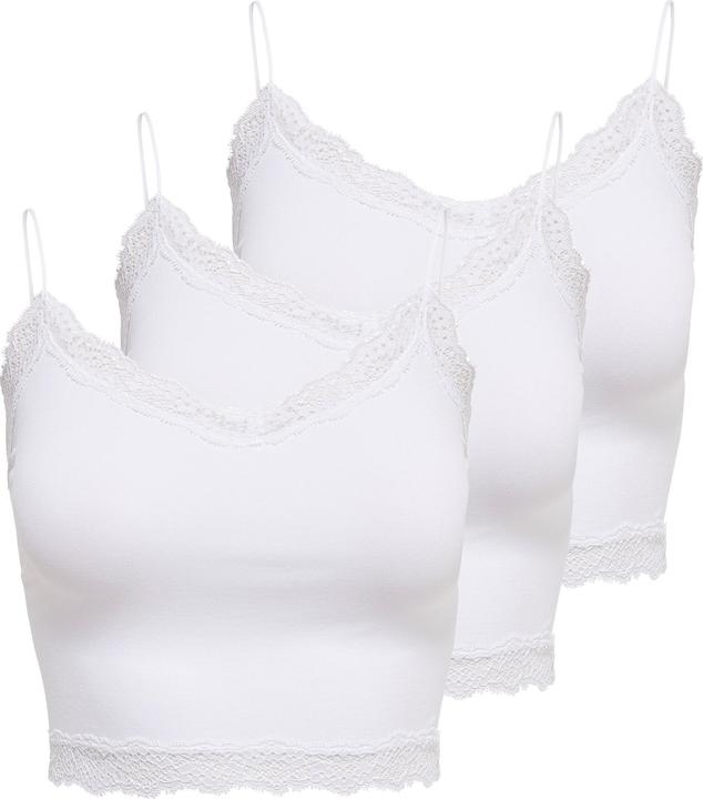 Only Onlvicky Lace Seamless Cropped Top 3p (XS)