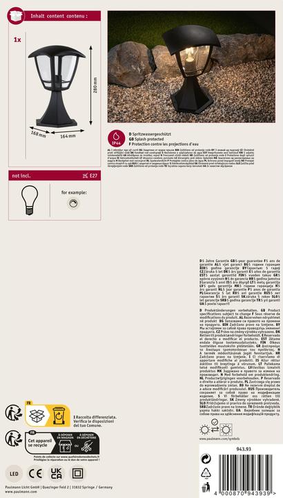 Image du produit Paulmann Classic curved (E27, IP44)