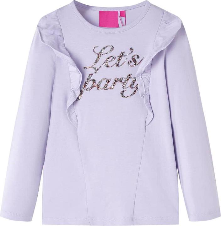 Produktbild vidaXL Kinder-Langarmshirt Helllila 92,Material: 95 % Baumwolle. 5 (92)